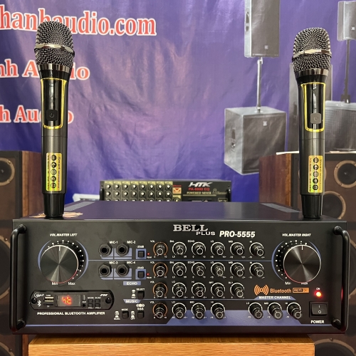 Âmpli karaoke và nghe nhạc tích hợp sẵn micro trong âmpli PRO - 5555 bellplus